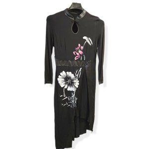 D. Fanni Hand Painted, Long-sleeved Dress, Size:L, New With Tags